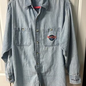 Hard Rock Cafe Myrtle Beach Blue Denim Shirt